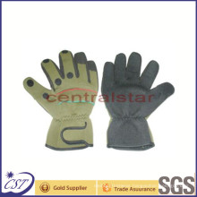 3-Cuffs Finger Neoprene and Nylon Material Fishing Glove